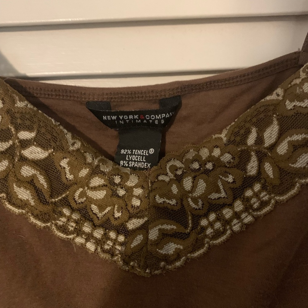 Lacy brown intimate top